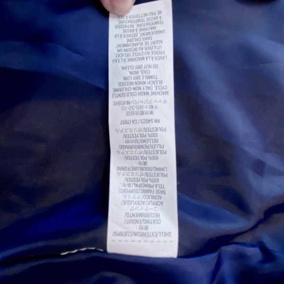 Old Navy Quilted Navy Jacket w/Hoodie Size Large - Picture 9 of 13